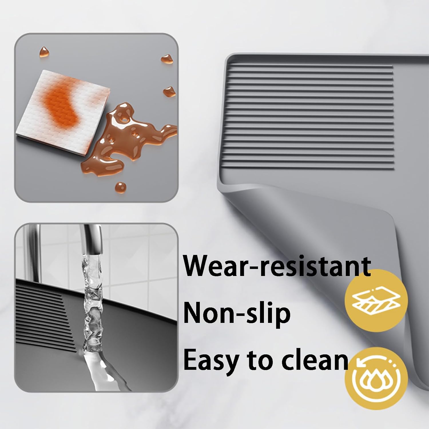 Tapete de café de silicone 3 e - Bar Mat Rubber avaliação e preço